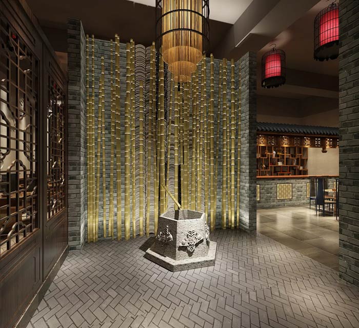 火鍋店進(jìn)門區(qū)設(shè)計(jì)效果圖