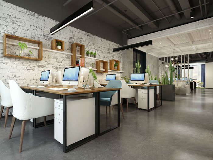 簡潔辦公室辦公區(qū)裝修設(shè)計(jì)效果圖