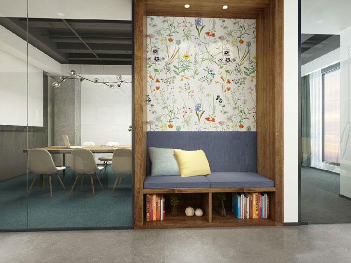 簡潔辦公室過道裝修設(shè)計(jì)效果圖